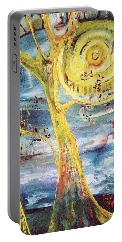 Impressionism Portable Battery Charger featuring the painting Spring Glory by Peggy Blood