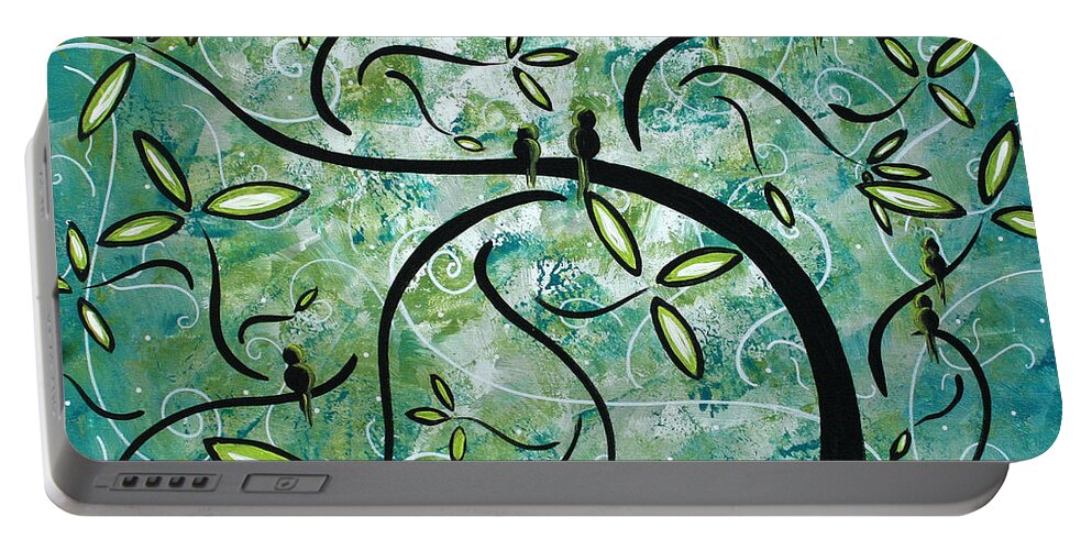 Wall Portable Battery Charger featuring the painting Spring Shine by MADART by Megan Duncanson