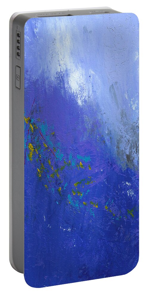 Squall Portable Battery Charger featuring the painting Squall Over Blue Ridge by Donna Blackhall