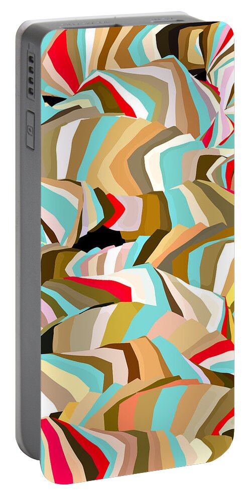 Digital Portable Battery Charger featuring the digital art Square Root 2 by Artcetera By   LizMac