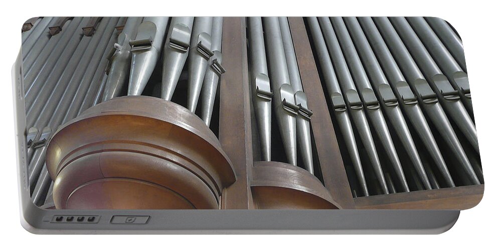 St Augustin Portable Battery Charger featuring the photograph St Augustin organ by Jenny Setchell