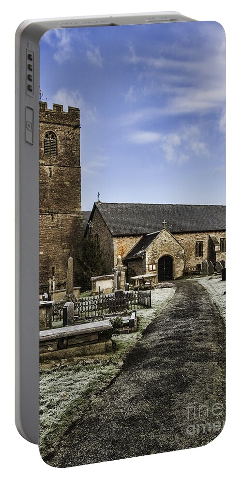 Talgarth Portable Battery Charger featuring the photograph St Gwendolines Church Talgarth 4 by Steve Purnell