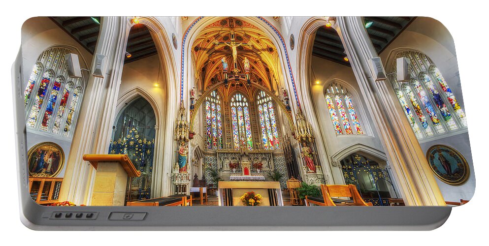 Yhun Suarez Portable Battery Charger featuring the photograph St Mary's Catholic Church - The Altar by Yhun Suarez
