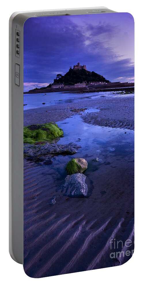 Seascape Portable Battery Charger featuring the photograph St Michael's Mount by David Lichtneker