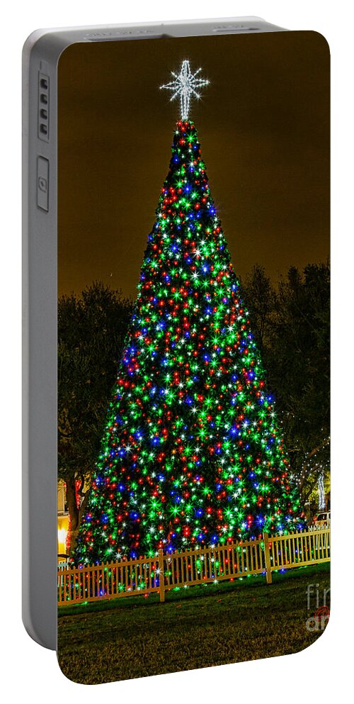 Christmas Portable Battery Charger featuring the photograph st Pete Christmas Tree by Sue Karski