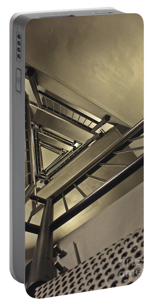 Spinnaker Tower Staircase Portable Battery Charger featuring the photograph Stairing up the Spinnaker Tower by Terri Waters