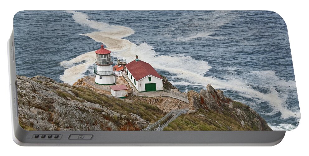 Architecture Portable Battery Charger featuring the photograph Stairway Leading to Point Reyes Lighthouse by Jeff Goulden