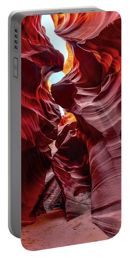 Antelope Canyon Portable Battery Charger featuring the photograph Stairway to Heaven by Jason Chu