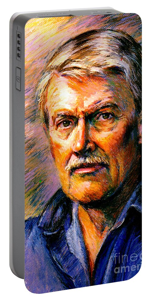 Self-portrait. Artost. Portrait Portable Battery Charger featuring the painting Stan Esson Self Portrait by Stan Esson