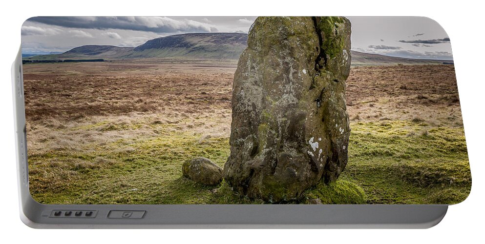 Standing Stone Portable Battery Charger featuring the photograph Standing Stone by Nigel R Bell