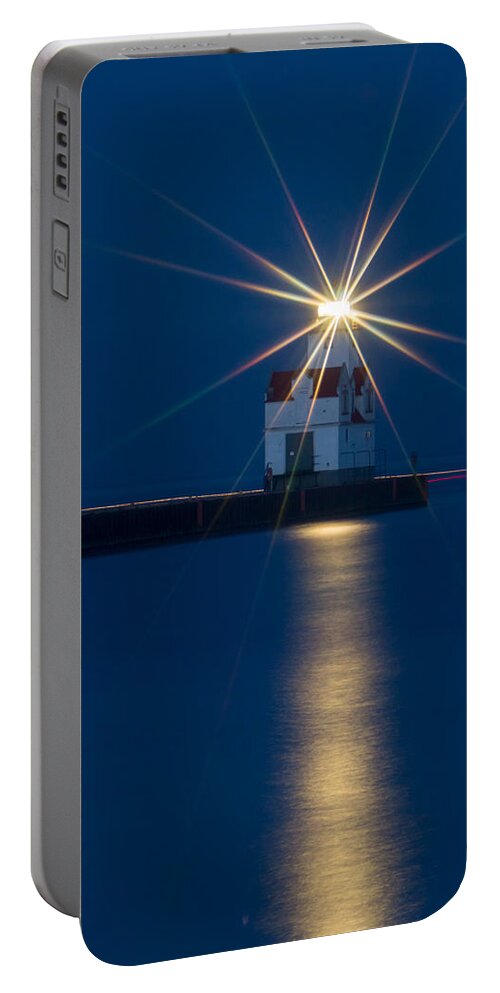 Lighthouse Portable Battery Charger featuring the photograph Star Bright by Bill Pevlor