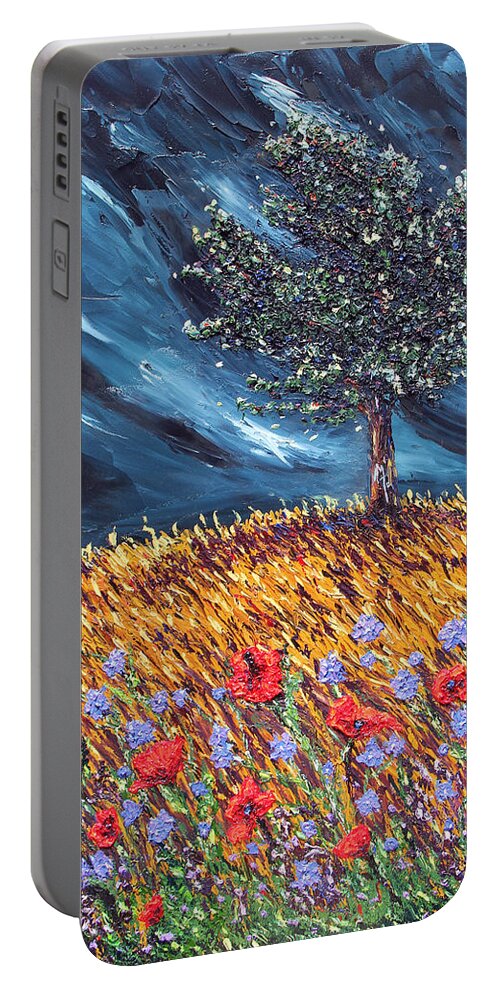 Landscape Portable Battery Charger featuring the painting Steadfast Love by Meaghan Troup