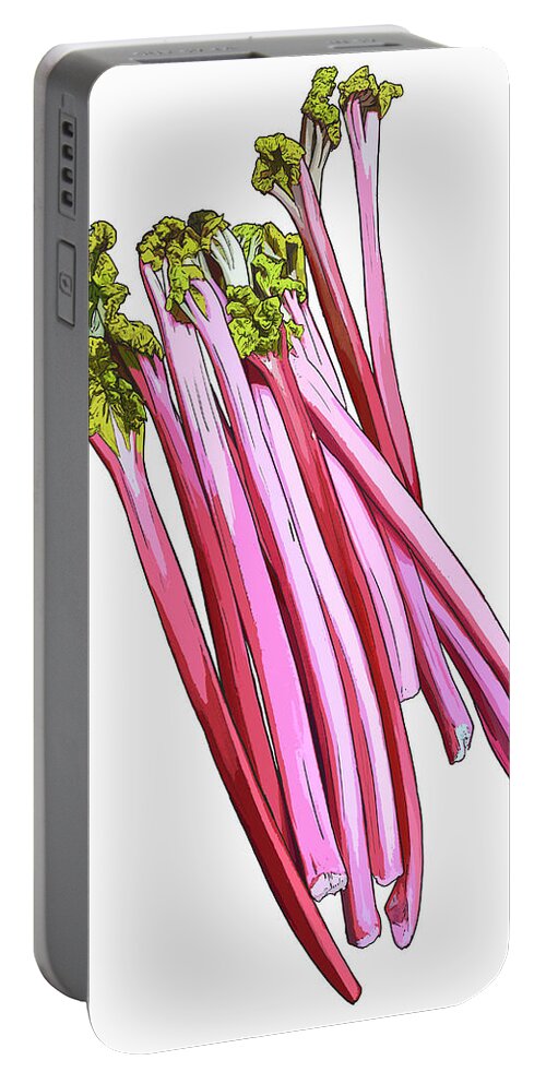 Close Ups Portable Battery Charger featuring the photograph Sticks Of Rhubarb by Ikon Ikon Images