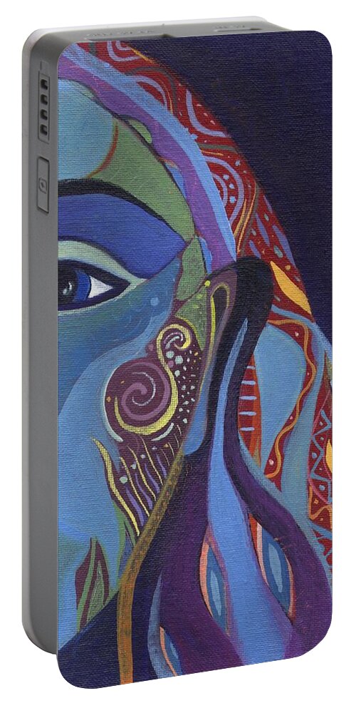 Woman Portable Battery Charger featuring the painting Still A Mystery 3 by Helena Tiainen