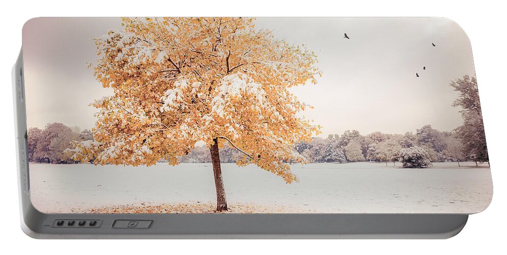 Autumn Portable Battery Charger featuring the photograph Still Dressed In Fall by Hannes Cmarits