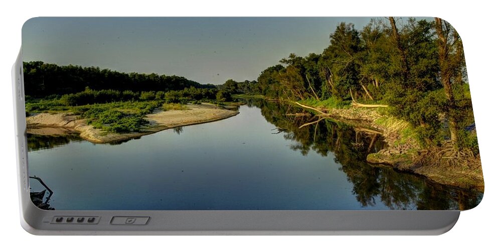 Brandywine Island Portable Battery Charger featuring the photograph Still Waters At Brandywine by DArcy Evans