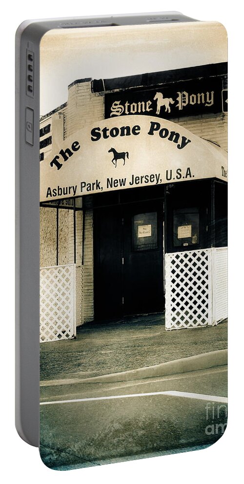 Street Photography Portable Battery Charger featuring the photograph Stone Pony by Colleen Kammerer