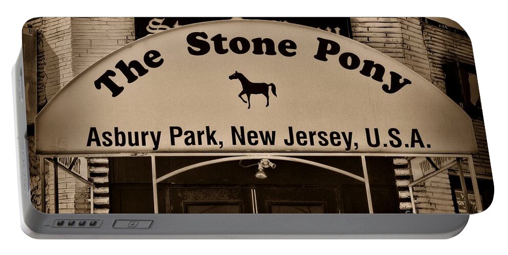 Paul Ward Portable Battery Charger featuring the photograph Stone Pony Enter Here by Paul Ward