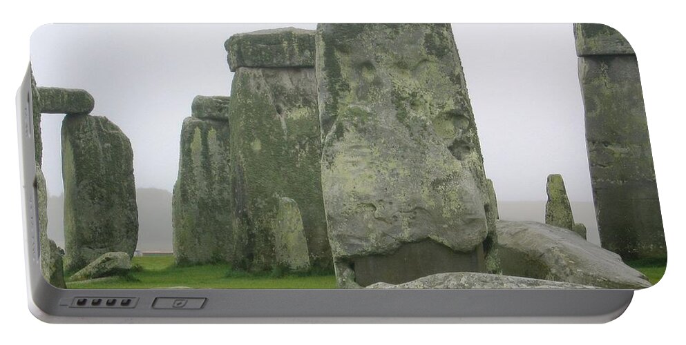 Stonehenge Portable Battery Charger featuring the photograph Stonehenge Detail by Denise Railey