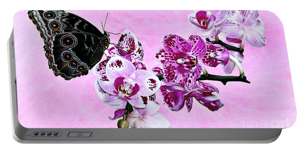 Orchids Portable Battery Charger featuring the photograph Stop to Smell the Flowers by Elizabeth Winter