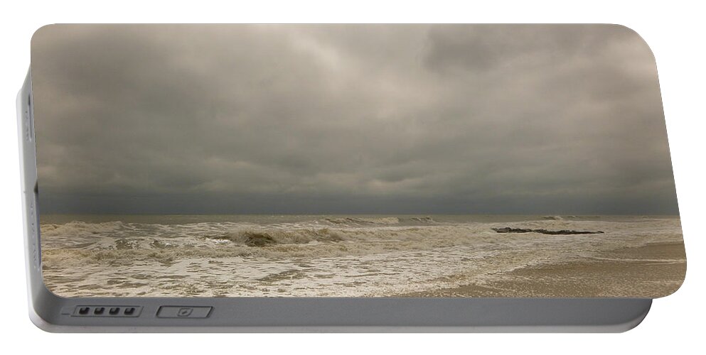 Sea Portable Battery Charger featuring the photograph Storm clouds by Ellen Paull