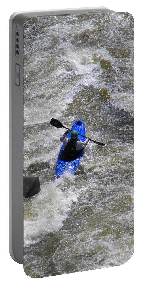 Kayak Portable Battery Charger featuring the photograph Straight Down The Middle by Frank Wilson
