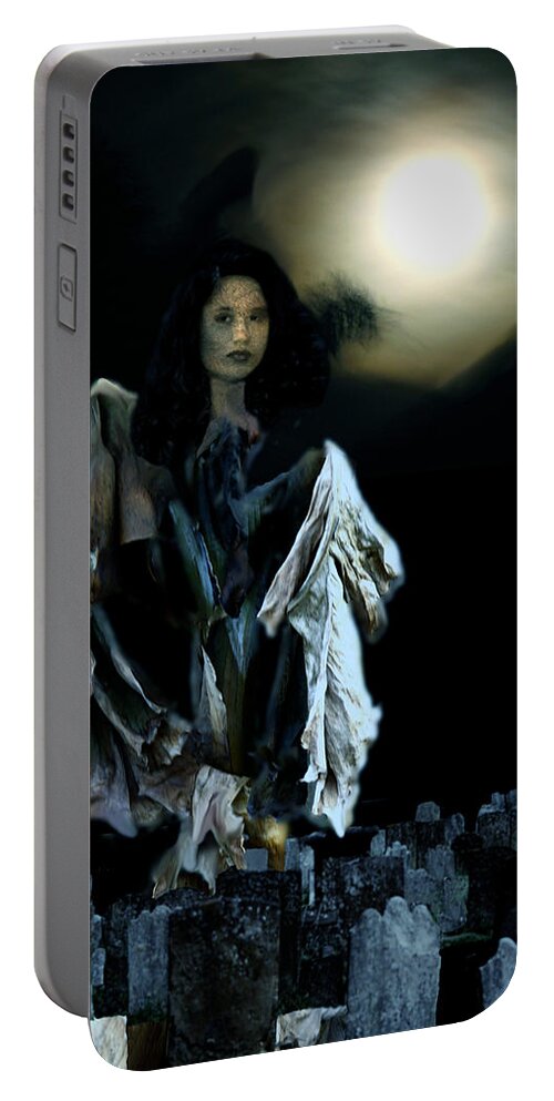 Angel Portable Battery Charger featuring the digital art Strange Angel by Lisa Yount