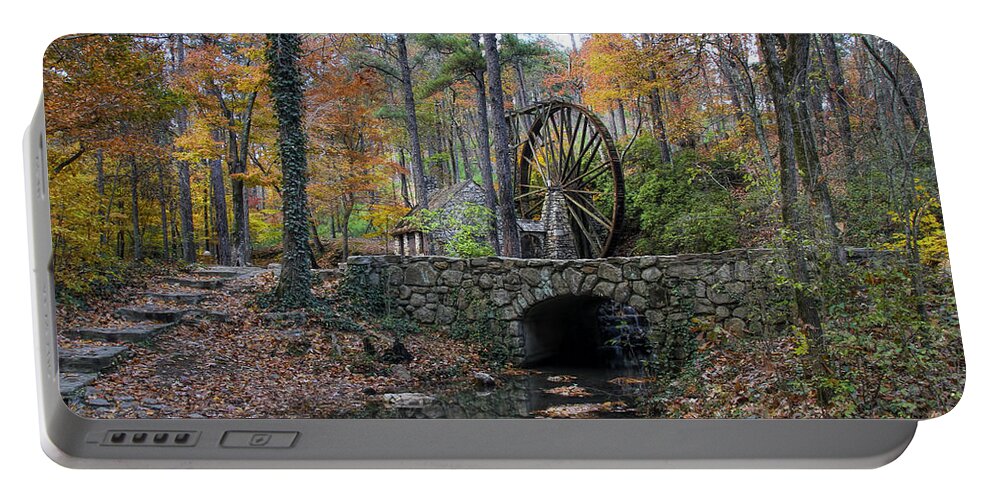 Berry College Portable Battery Charger featuring the photograph Stream from the Old Grist Mill by Barbara Bowen