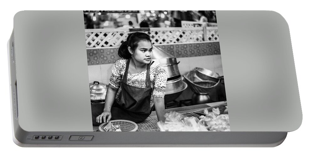 Selling Portable Battery Charger featuring the photograph Street Market, Thailand by Aleck Cartwright