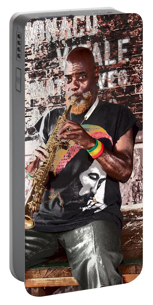Musician Portable Battery Charger featuring the photograph Street Musician by Lynn Sprowl
