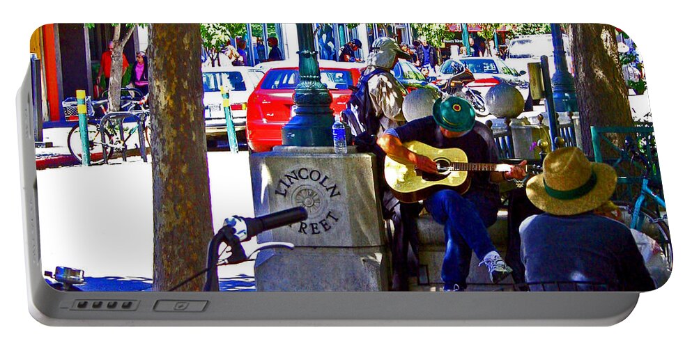 Santa Cruz Noise Ordinance Portable Battery Charger featuring the photograph Street Ordinance Blues by Joseph Coulombe