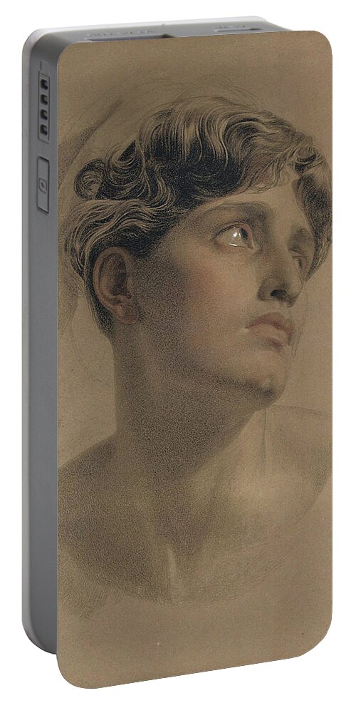 Frederick Sandys Portable Battery Charger featuring the drawing Study for Antigone by Frederick Sandys