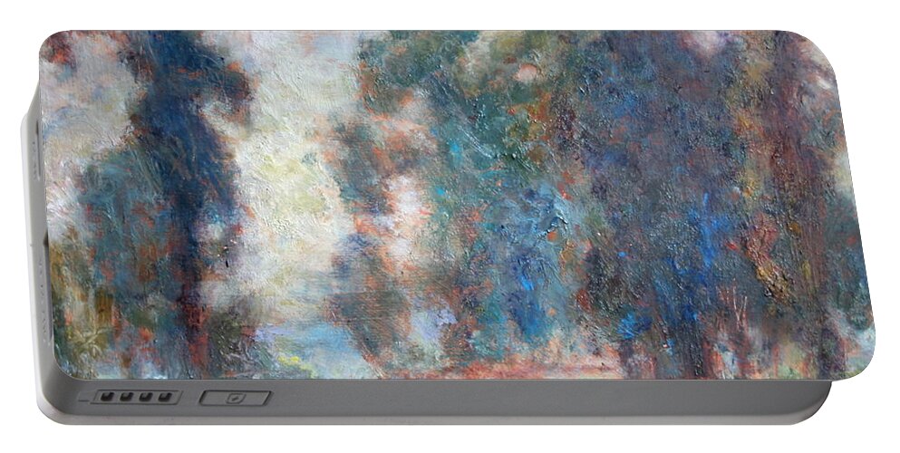Quin Sweetman Portable Battery Charger featuring the painting Study of An Impressionist Master by Quin Sweetman
