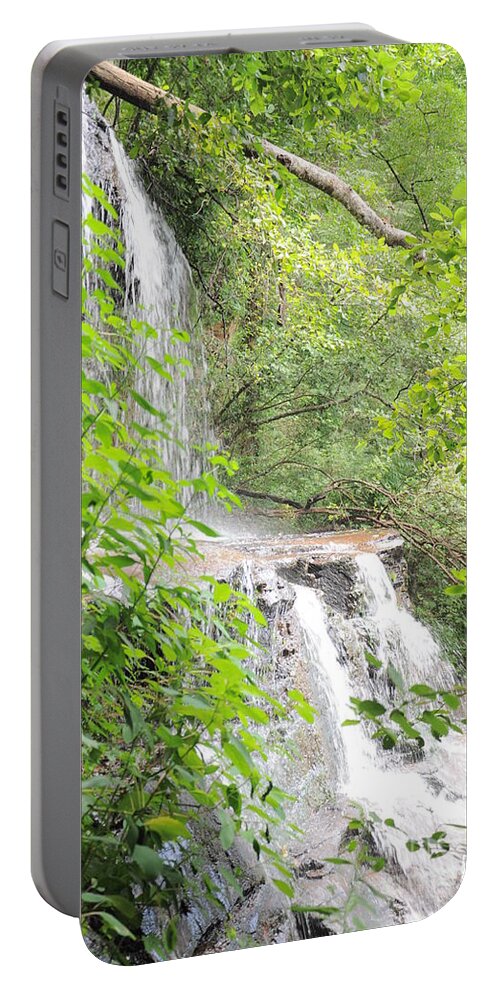 Stumphouse Tunnel Waterfall Portable Battery Charger featuring the photograph Stumphouse Tunnel Waterfall by Savannah Gibbs