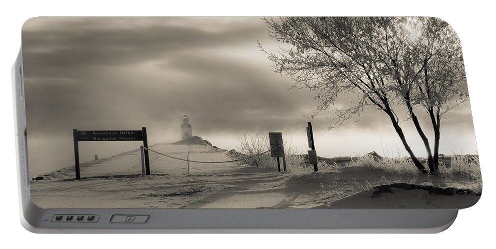 Lighthouse Portable Battery Charger featuring the photograph Sullenly by Bill Pevlor