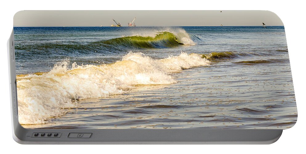 Ocean Portable Battery Charger featuring the photograph Summer Ocean Scene 1 by Maureen E Ritter