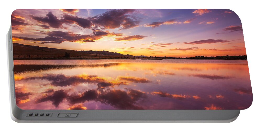 Sky Portable Battery Charger featuring the photograph Summertime Sunset by Darren White