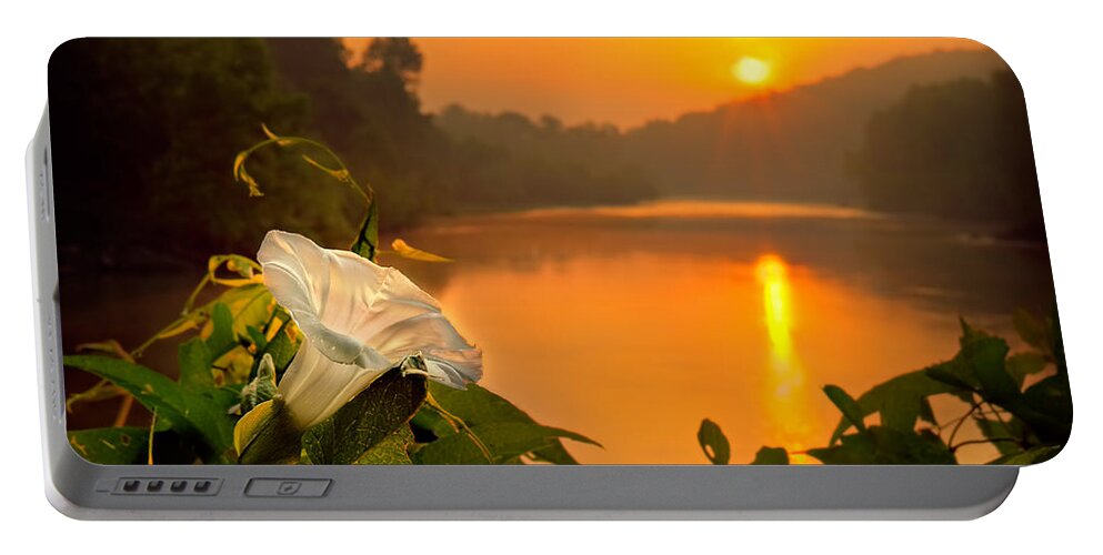 2011 Portable Battery Charger featuring the photograph Sun And Flower by Robert Charity