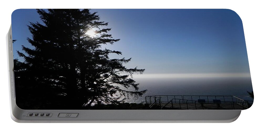 Sunset Portable Battery Charger featuring the photograph Sun Behind Tree by Gallery Of Hope 