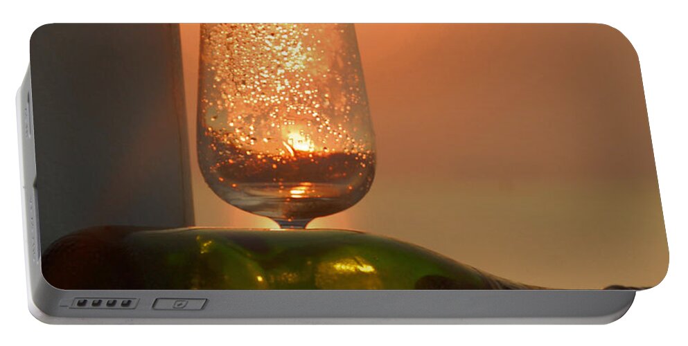 Sun Portable Battery Charger featuring the photograph Sun In Glass by Leticia Latocki