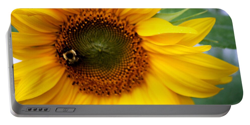 Yellow Portable Battery Charger featuring the photograph Sunflower by Donna Walsh