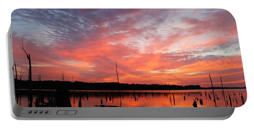Waterscape Portable Battery Charger featuring the photograph Sunrise Glory by Roger Becker