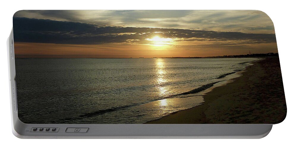 Sunrise Portable Battery Charger featuring the photograph Sunrise in Norfolk VA by Susan Savad