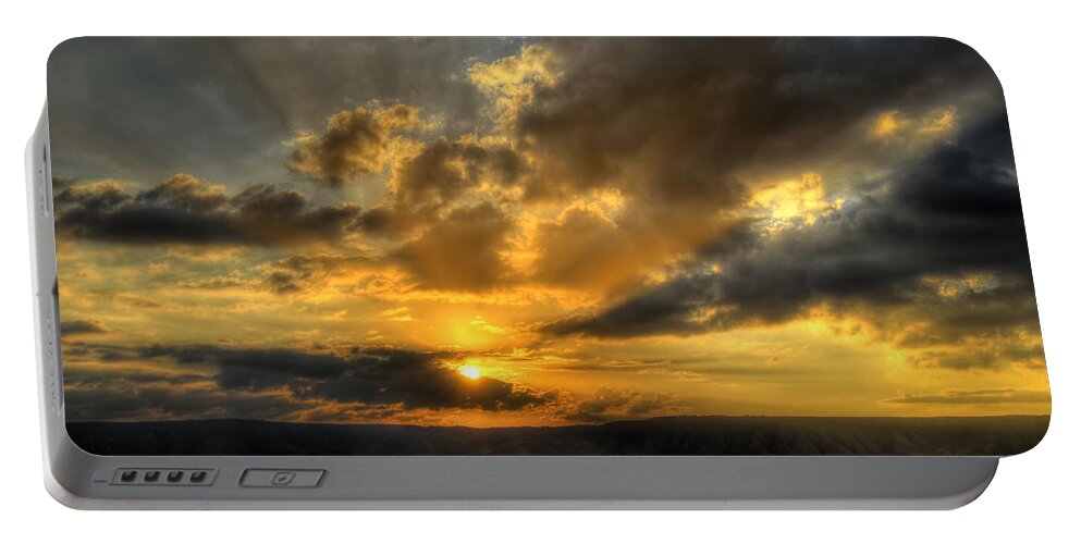 Tiberias Portable Battery Charger featuring the photograph Sunrise on the Sea of Galilee by Ken Smith