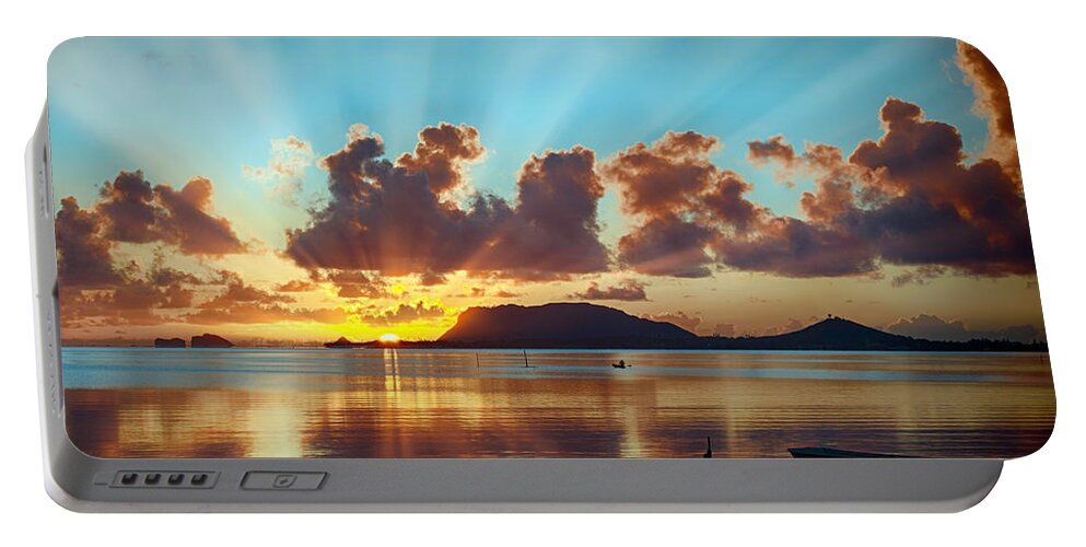 Hawaii Portable Battery Charger featuring the photograph Sunrise over Marine Corps Base Hawaii by Dan McManus