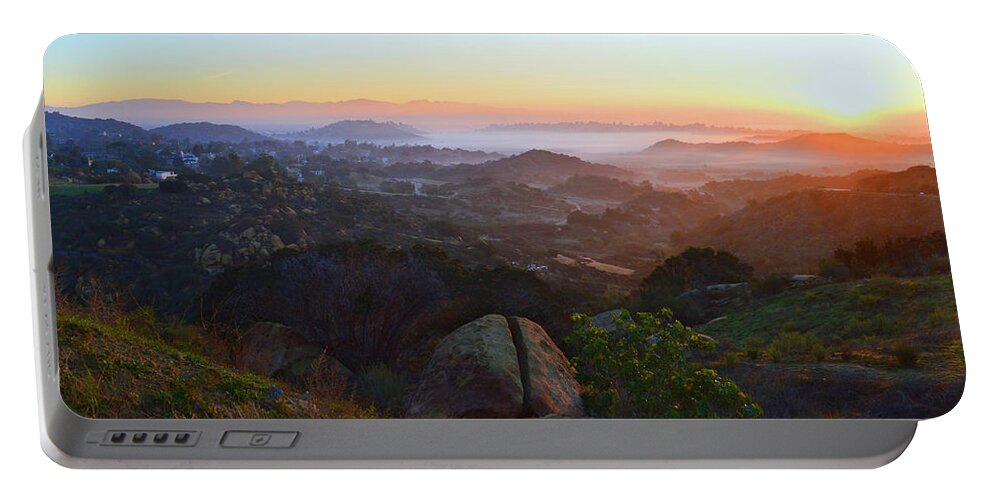 Sunrise Portable Battery Charger featuring the photograph Sunrise Over San Fernando Valley by Glenn McCarthy Art and Photography