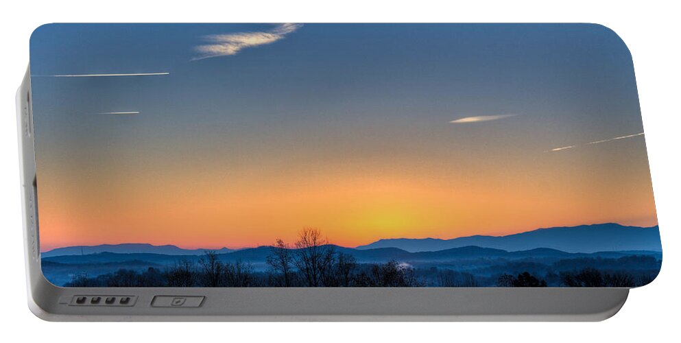Sunrise Portable Battery Charger featuring the photograph Sunrise Over the Smokies by Douglas Stucky