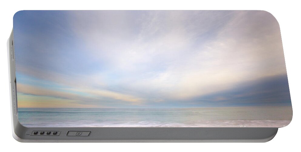 00345478 Portable Battery Charger featuring the photograph Sunrise Surf South Island by Yva Momatiuk John Eastcott