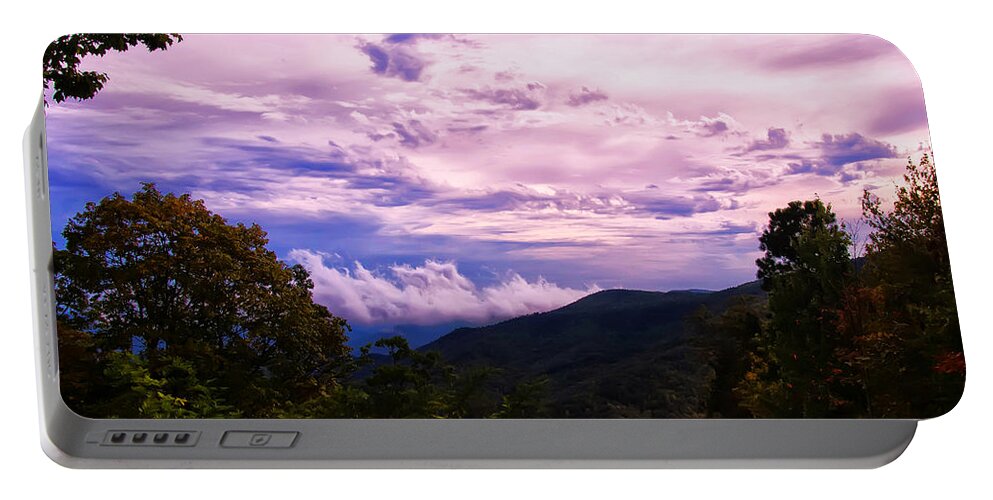 Nc Images Portable Battery Charger featuring the photograph Sunset at Gorges State park by Flees Photos