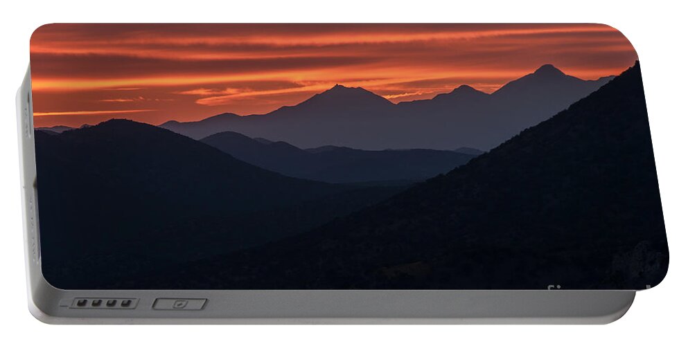 Al Andersen Portable Battery Charger featuring the photograph Sunset At Montezuma Pass by Al Andersen